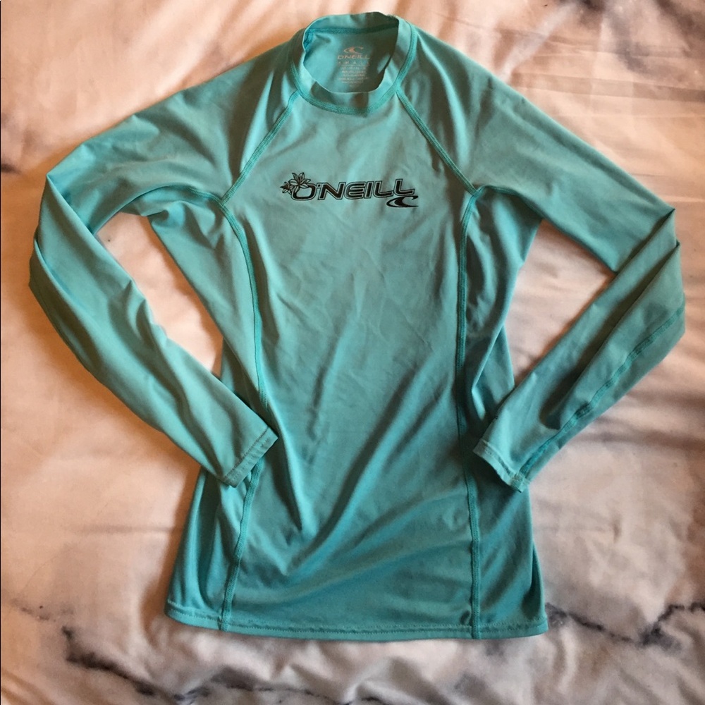 O'Neill Women's Teal Long-Sleeve Rash Guard